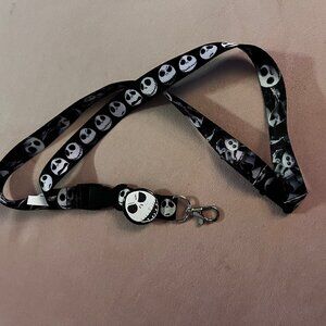 Lanyard Nightmare Before Christmas  Plus Pin Black & White